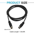 thumbnail image 2 of Uxcell S Video Cable 6ft, Mini DIN 4 Pin Male to Female Gold Plated Connector, 2 of 5