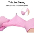 thumbnail image 3 of Gants en Nitrile Roses, 3-mil, Gants Industriels Roses Jetables Sans Latex, Gants de Nettoyage Roses, Boîte de 100 Unités, 3 of 5