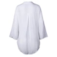 thumbnail image 4 of TAIAOJING Women's Long Sleeve Casual Tops Loose Button Long Dress Cotton Ladies Tops T-Shirt Casual Cute Shirts, 4 of 6