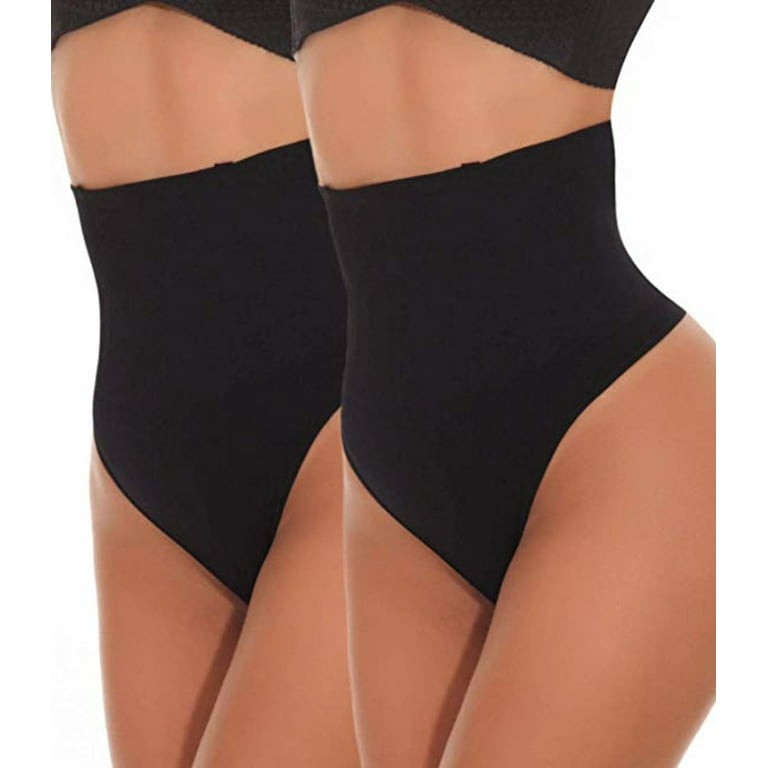 2 Pcs Women Shapewear Butt Lifter Women High Waist Trainer Tummy Control  Panties Slimming Underwear(Black/XL) 