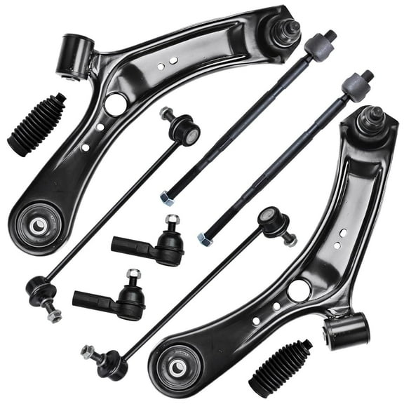 Detroit Axle - Front Lower Control Arms Ball Joints Sway Bar Links Tie Rod Ends Boots Replacement for 2007-2013 Suzuki SX4