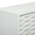 thumbnail image 6 of DecMode 32" x 32" White Wood 3 Drawer Geometric Cabinet, 1-Piece, 6 of 13