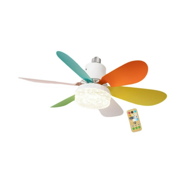 Ventilador de techo con luz LED, ventilador de techo para sala de estar, restaurante, hogar Cubierta de cristal 40W