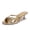 Glod, variant on LuckLilac Women's 2 inch Sandals Slip-On Slide, Open Toe, Thin Low Heel Casual Party Wedding Holiday Wear,Black, 8.5M