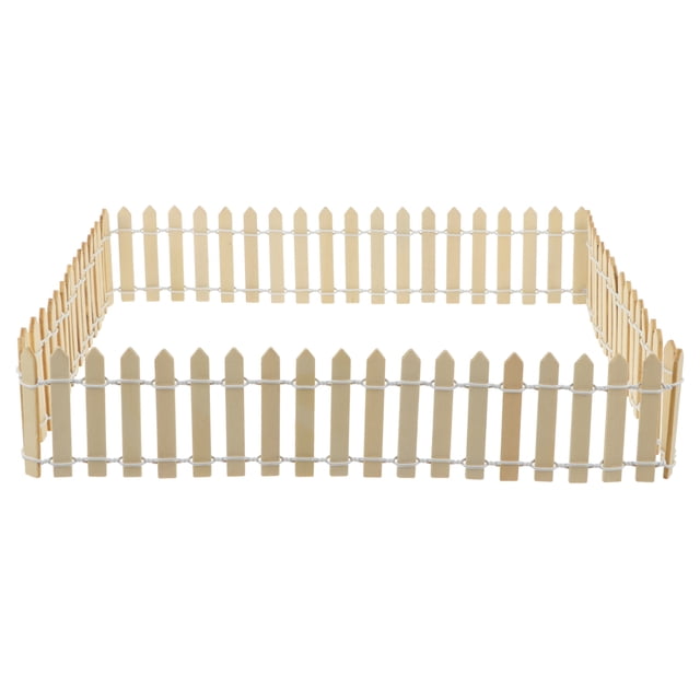 Miangastore Wooden Fence Reptile Cage Landscape Mini Fence Miniature Decoration Accessory