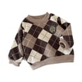 thumbnail image 1 of Suéter para niños pequeños, ropa lavable para otoño e invierno, conjuntos de invierno de manga larga para niños Marrón oscuro, 1 of 9