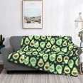 thumbnail image 2 of Fotbe Avocado Heart Manta de Franela con Estampado, Manta Ultrasuave para Cama, Sofá, Auto, Hipoalergénica y Antibolitas-60"x50", 2 of 6