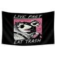 thumbnail image 1 of Tapestry Live Fast Eat Trash Pash Aesthetic para pared, 150 x 90 cm, 1 of 3