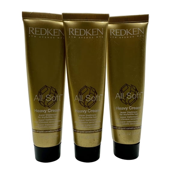 Redken All Soft Heavy Cream Super Treatment Dry & Brittle Hair 1 oz Set of 3