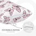thumbnail image 5 of Daiia Pink Butterflies (2) Bedding Waterproof Pillow Protector Zippered Queen – Bed Bug Proof Pillow Encasement-14"x20", 5 of 9