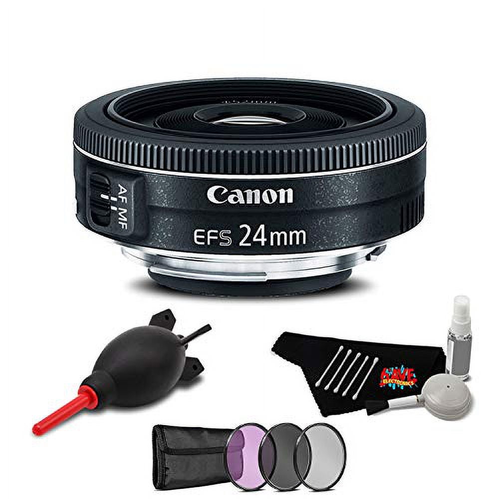 Canon EF-S 24mm f/2.8 STM Lens Accessory Bundle (International