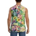thumbnail image 4 of Balery Watercolor Blooming Cactus Men's Sleeveless Muscle Shirts Workout Tank Top, Moisture Wicking, Odor Protection-Medium, 4 of 8