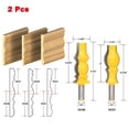 thumbnail image 2 of SENRISE 1/2'' Shank Reversible Crown Molding Router Bit Cutting for Wood Cabinets Boxes Yellow, 2 of 3