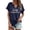 Navy, variant on Women's Fashion Print Top Loose Small V Neck T Shirt Fall Tees for Women Apparel Short Long Sleeved Tops Womens, Size XXL