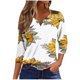 thumbnail image 2 of Fiudx Ofertas Relámpago Blusa de Manga 3/4 Corta Estampada a La Moda para Mujer, Blusa Informal con Cuello Redondo, 2 of 5