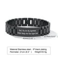 thumbnail image 4 of Vnox Men's Jewelry Watch Link Personalized Black Bracelet for Father's Day Gift, 4 of 7