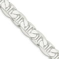 thumbnail image 4 of Sterling Silver 11.5mm Anchor White Chain Bracelet Size 8, 4 of 6