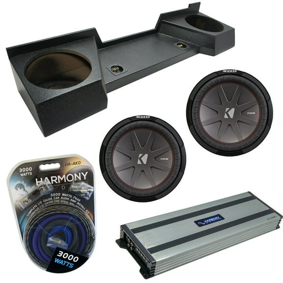 07-13 GMC Sierra Ext Cab Truck Kicker CWR12 Dual 12" Rhino Sub Box HA-A1500.1