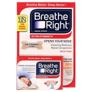 Breathe Right Extra Strength Nasal Strips 72 Strips
