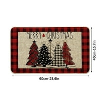 Vikakiooze Christmas Kitchen Mats for Floor, Christmas Kitchen Rugs, Non-Slip Christmas Tree Printed Kitchen Mats Area Rugs Xmas Door Mat, Home Holiday Decor