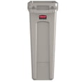 thumbnail image 2 of Bote de basura Rubbermaid Slim Jim de plástico, 87 L, color beige, paquete de 4, 2 of 9