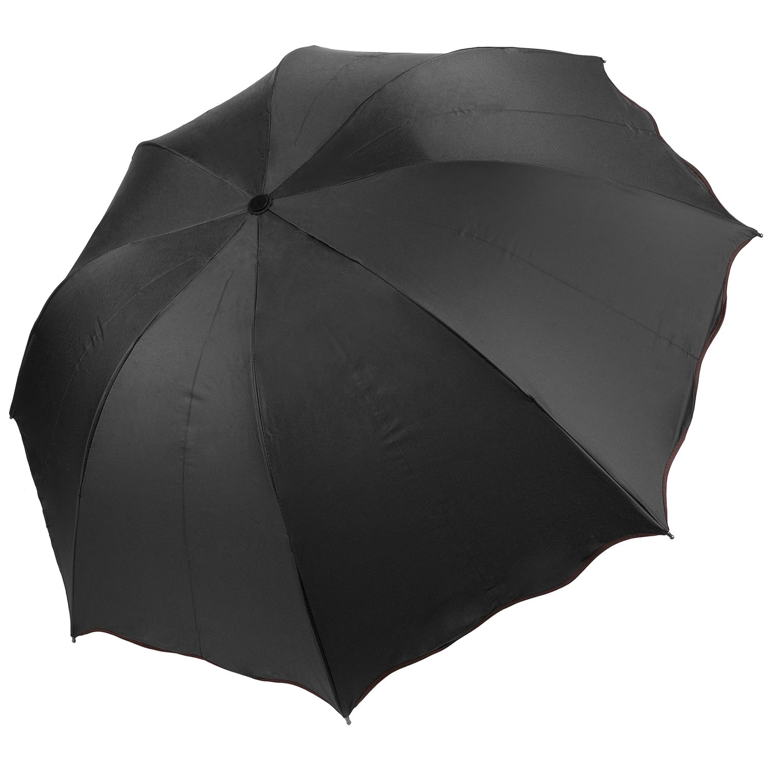 Blue Aerusi Polyester Beige Trim Automatic 8 Framed Travel Long Umbrella