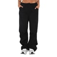 thumbnail image 1 of Mujeres Boyfriend Cargo Pantalones de cintura baja suelta amplia recta Baggy pantalones de chándal con bolsillos Nituyy Varios colores, pantalones de trabajo ajustables con cordón, 1 of 5