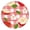 Round El, variant on Round Elastic Tablecloth with Cute Apple Print - Waterproof, Windproof, Fitted Table Cover with Elastic Edge for Outdoor Picnic, Dining (Red/Green Cartoon Fruit Design, Wipeable & Scratch-Resistant)
