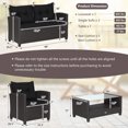 thumbnail image 7 of Patiojoy Patio Rattan 4PCS Cushioned Chair Coffee Table Classic Furniture Set Bistro Set Single Sofa with Thick Cushion for Garden Black, 7 of 7