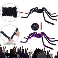 thumbnail image 4 of Billuyoard Decoraciones de arañas de Halloween adorno de araña que se arrastra espeluznante con iluminación luminosa 150cm, 4 of 6