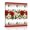 White Red, variant on Canvas Wall Art, Red Poinsettia Christmas Framed Canvas Prints for Living Room Office, Xmas Botanical Red Border Rustic Large Gallery Wrapped Wall Decor for Home Office, Gifts, 16"x24" Ship Next Day