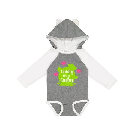 

Inktastic Cuddly Like A Cactus Hearts - Green Pink Gift Baby Boy or Baby Girl Long Sleeve Bodysuit