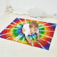 thumbnail image 2 of Rainbow Tie Dye Sunburst Blanket,Comfortable Soft Flannel Throw Blanket,All Season,Warm Lightweight Blankets for Sofa Bed Couch Living Room Chair,30"x40", 2 of 4