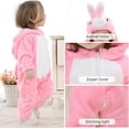 thumbnail image 4 of ATAIKU Baby Animal Rabbit Onesie Flannel Hooded Romper for Infant Winter Playsuit Jumpsuit for Boys and Girls Toddler Overall Outfit, 4 of 10