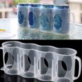 thumbnail image 3 of Portable Soda Can Organizer Box 10.8x2.9x4.1 Inch, Refrigerator Soda Can Dispenser Rack, Kitchen Refrigerator Storage Box 4 Section Storage Box for Fridge(1pcs, Clear), 3 of 6