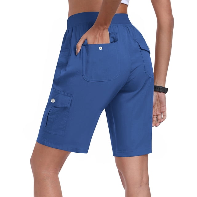 mfyjkho Pantalones Cortos De Entrenamiento, Pantalones Cortos Holgados Con Bolsillos Para Mujer, Informales, Elegantes, Para Senderismo Pantalones Cortos Casuales Para Mujer Xxl