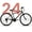 Black-Red, variant on 26 Inch Mountain Bike for Men Women, 21 Speeds Commuter Bike with V Brake and Steel Frame, Rigid Suspension MTB Bicycle for City Trail Beach Snow, Black-Green