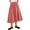 Dark pink, variant on High Elastic Waist Women Solid Color Long Swing Skirt with Pocket