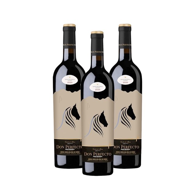 Pack de 3 Vino Tinto Don Perfecto Gran Reserva Syrah 750Ml
