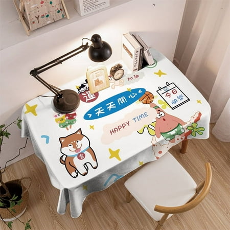 

Cartoon Cute Tablecloth Ins Wind Girl Dormitory Computer Desk Children s Tablecloth Table Mat Waterproof and Anti-scald Manteles