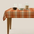 thumbnail image 3 of Fall Tablecloth 60x84 Inch Rectangular Autumn Thanksgiving Plaid Table Cloth Wrinkle Resistant Rustic Tablecloth for Holiday Kitchen Dining Room Party Indoor Outdoor, 3 of 5