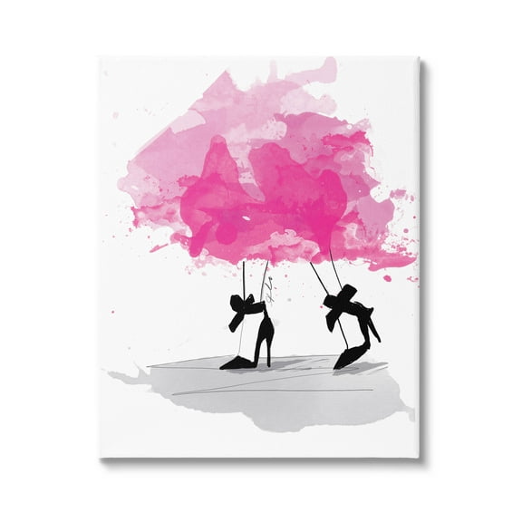Stupell Industries Abstract Pink Fashion Heels Graphic Art Gallery Wrapped Canvas Print Wall Art, Design by Alison Petrie