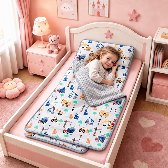 Roll-up Nap Mat For Children-lightweight, Breathable, And Suitable For All Seasons. This SetIncludes A Sleeping Mat