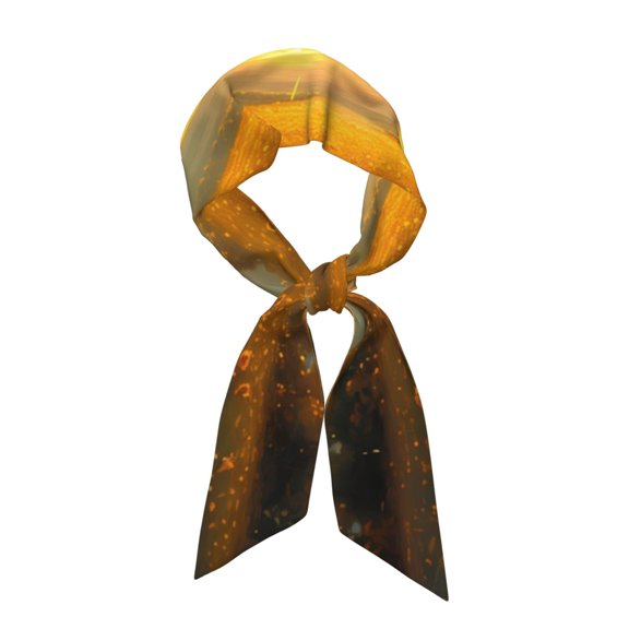 Sikiie Sunflower Sunset Rainfall Neck Scarf Printed Scarves Head for Women'S Fashion Satin Scarfs For Bag Hair for Dating, Travel