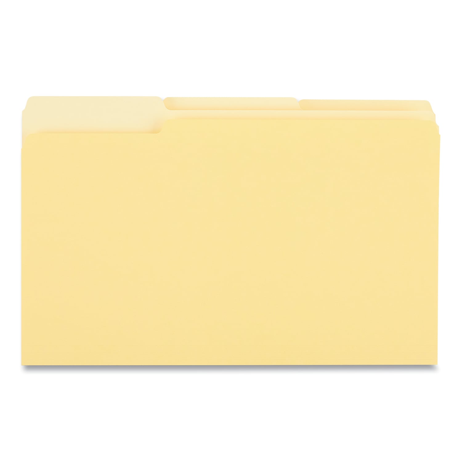 Universal UNV15304 1/3-Cut Tabs Interior File Folders - Legal Size, Yellow (100/Box)