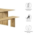 thumbnail image 4 of Modway Amistad 86" Wood Dining Table and Bench Set in Oak, 4 of 7