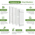 thumbnail image 6 of YYAo Plantation Shutters with Premium Board and Batten, Shutter with Easy Mount for Farmhouse, Home Office, Living Room, Bedroom, White(14"*43"), 6 of 6