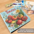 thumbnail image 4 of FORMRS 3 Ring Photo Album 4"x6" Self Adhesive Large Capacity PU Leather Cover, Orange Floral Tomatoes, 4 of 8