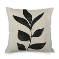 thumbnail image 1 of Taie d'Oreiller en Lin Simple Créative Coussin Abstrait Feuille Housse de Coussin Carrée 16, 1 of 3