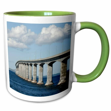 3drose, Confederation Bridge, Prince Edward Island-cn09 Krs0000 - Keith and Rebecca Snell, 15oz Two-tone Green Mug